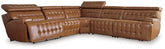 Best Deals Furniture - Ashley Furniture - Temmpton 5-Piece Power Reclining Sectional - 5-Piece Power Reclining Sectional / Chocolate - U92708S4