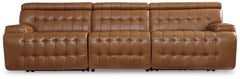Best Deals Furniture - Ashley Furniture - Temmpton 3-Piece Power Reclining Sectional Sofa - 3-Piece Power Reclining Sectional Sofa / Chocolate - U92708S3