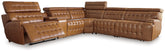 Best Deals Furniture - Ashley Furniture - Temmpton 6-Piece Power Reclining Sectional - 6-Piece Power Reclining Sectional / Chocolate - U92708S5