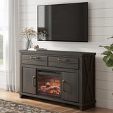 Best Deals Furniture - Ashley Furniture - Brazen Valley 60" TV Stand with Electric Fireplace - 60" TV Stand with Electric Fireplace - W2648W4