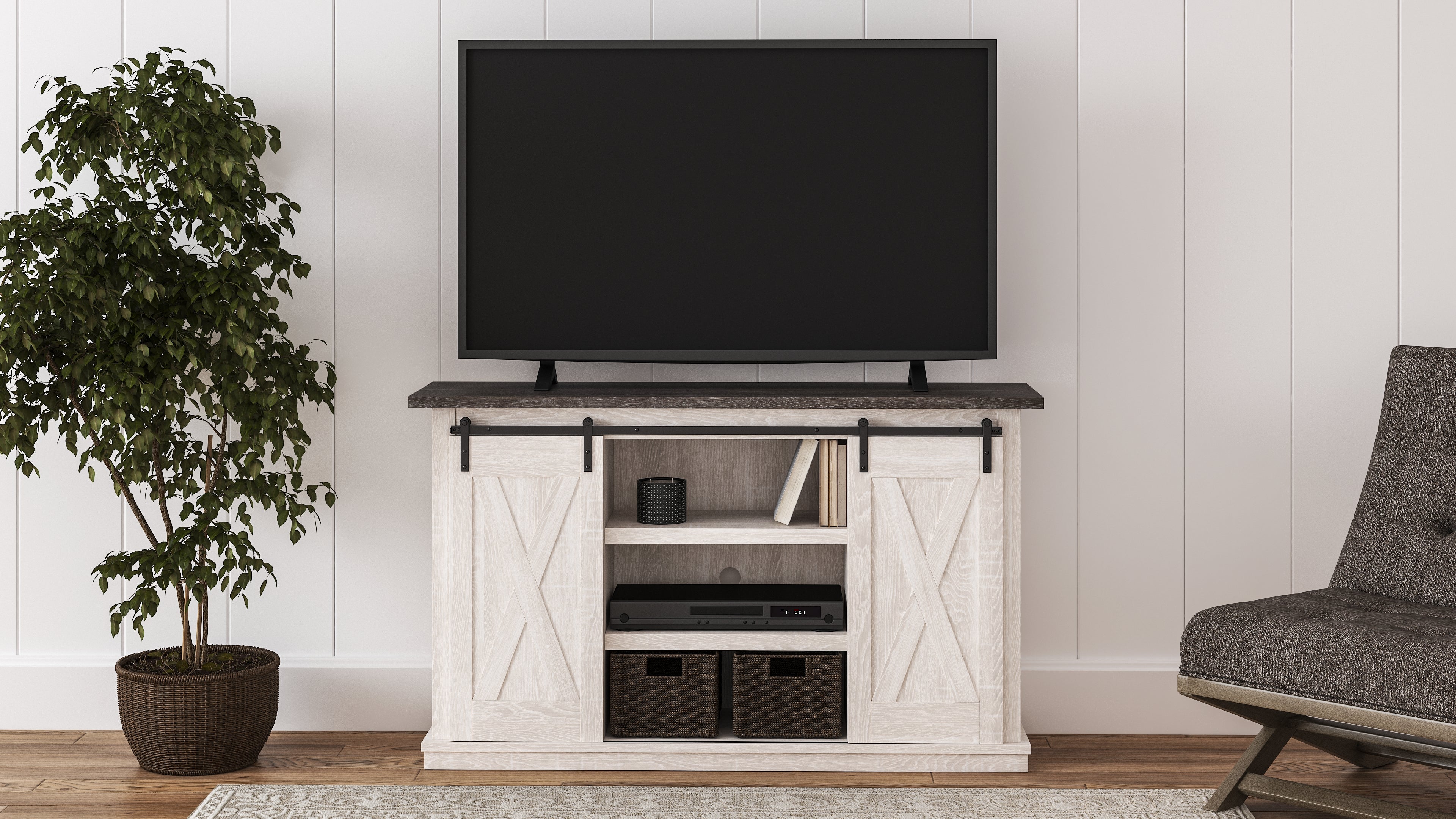 Best Deals Furniture - Ashley Furniture - Dorrinson 54" TV Stand - 54" - W287-48