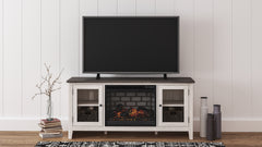 Best Deals Furniture - Ashley Furniture - Dorrinson 60" TV Stand with Electric Fireplace - 60" TV Stand with Electric Fireplace - W287W3