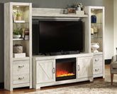 Best Deals Furniture - Ashley Furniture - Bellaby 4-Piece Entertainment Center with Fireplace - 4-Piece Entertainment Center with Fireplace - W331W5