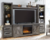 Best Deals Furniture - Ashley Furniture - Wynnlow 4-Piece Entertainment Center with Electric Fireplace - 4-Piece Entertainment Center with Electric Fireplace - W440W5