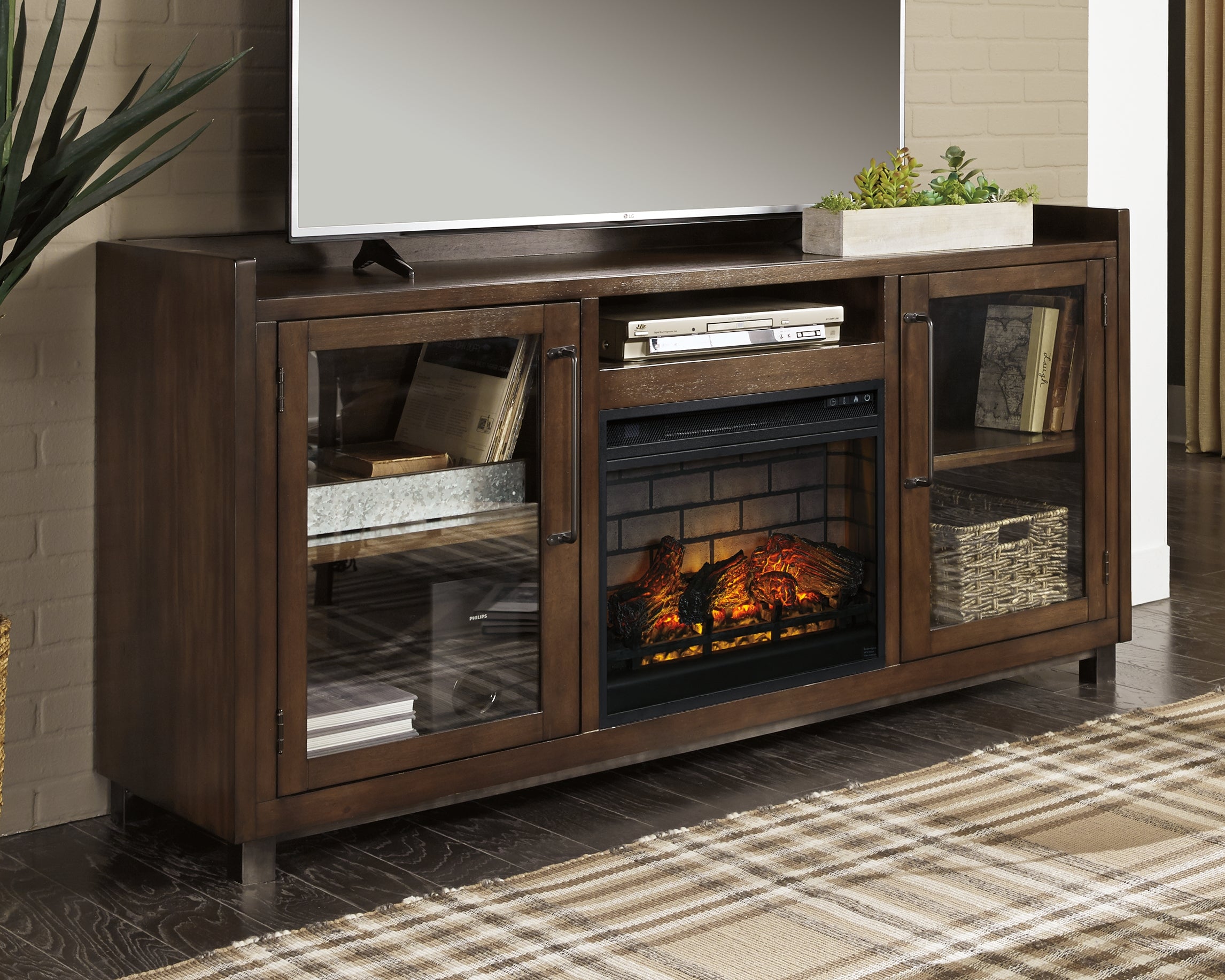 Best Deals Furniture - Ashley Furniture - Starmore 70" TV Stand with Electric Fireplace - 70" TV Stand with Electric Fireplace - W633W5