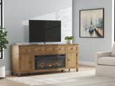 Best Deals Furniture - Ashley Furniture - Sharlance 81" TV Stand with Electric Fireplace - 81" TV Stand with Electric Fireplace - W655W1