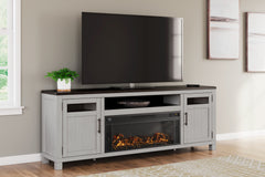 Best Deals Furniture - Ashley Furniture - Darborn 88" TV Stand with Electric Fireplace - 88" TV Stand with Electric Fireplace - W796W1
