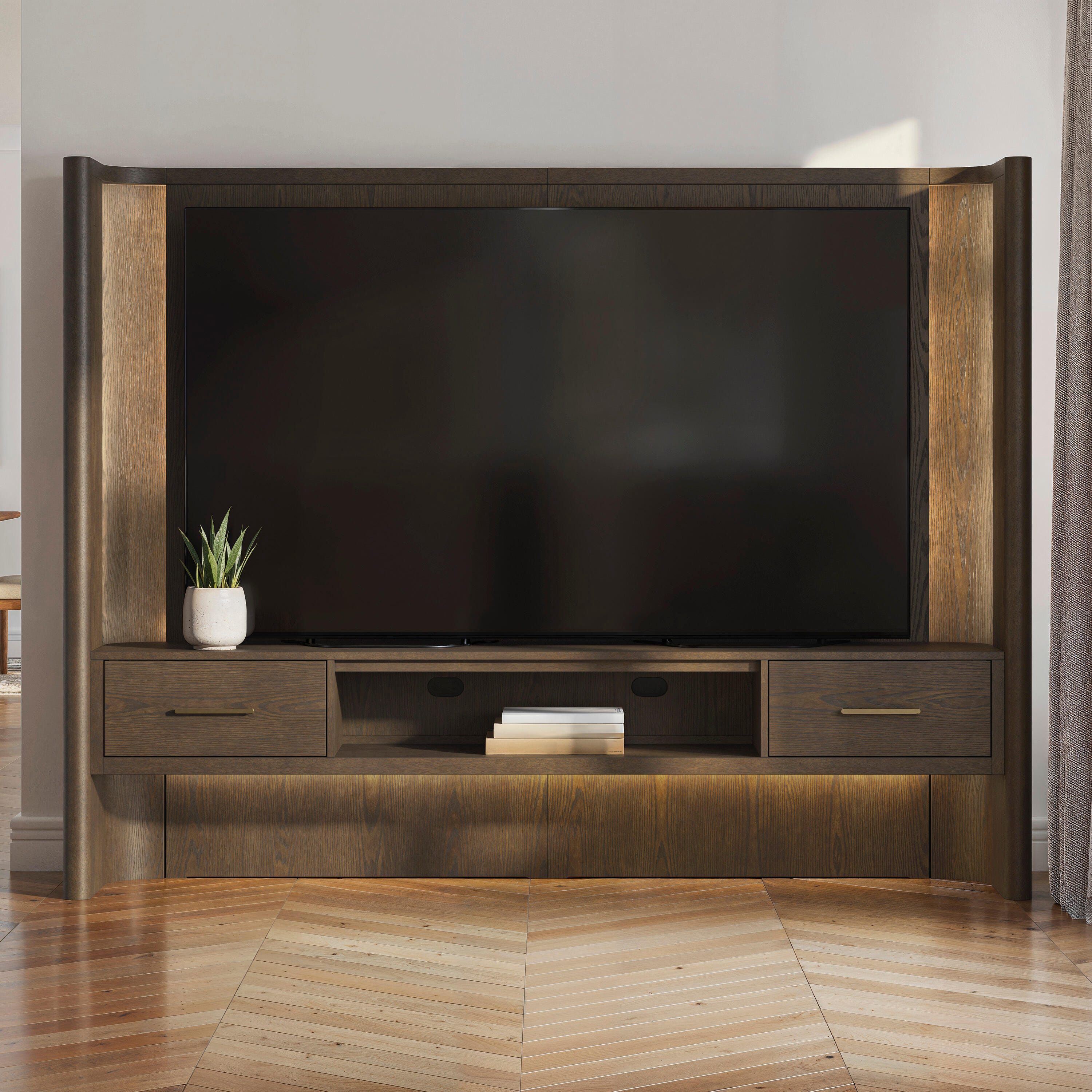 Best Deals Furniture - Ashley Furniture - Darimore TV Wall Console - TV Wall Console - W984W1
