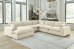 Best Deals Furniture - Ashley Furniture - Elyza 5-Piece Sectional with Chaise - RAF 5-Piece Sectional with Chaise / Linen - 10006S6