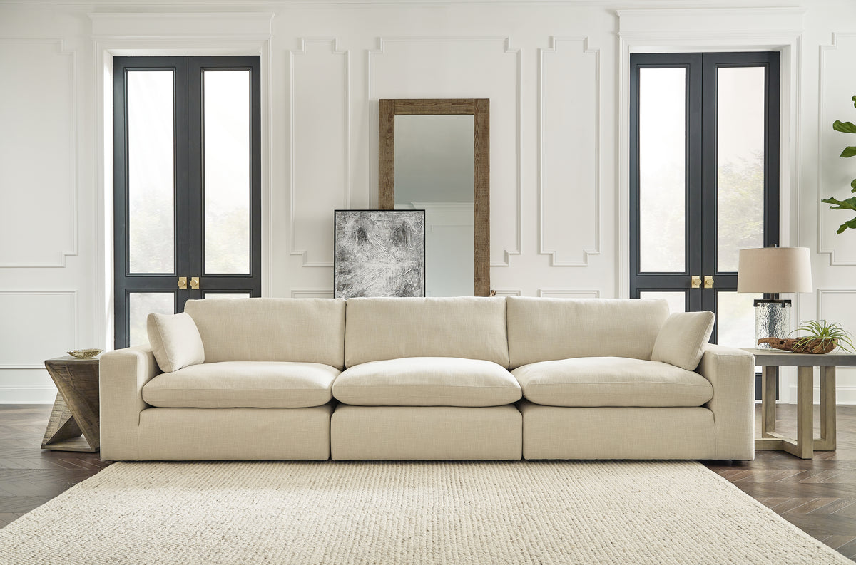 Best Deals Furniture - Ashley Furniture - Elyza 3-Piece Sectional Sofa - RAF 3-Piece Sectional Sofa / Linen - 10006S2