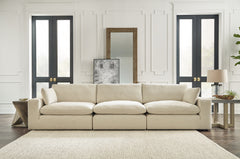 Best Deals Furniture - Ashley Furniture - Elyza 3-Piece Sectional Sofa - RAF 3-Piece Sectional Sofa / Linen - 10006S2