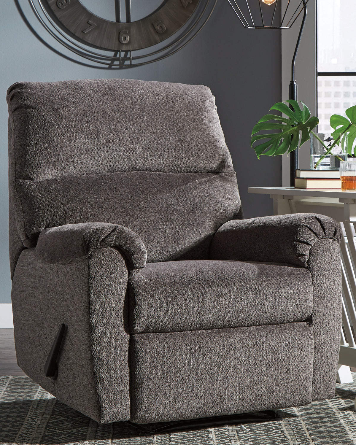Best Deals Furniture - Ashley Furniture - Nerviano Recliner - Zero Wall Recliner / Gray - 1080329