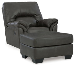 Best Deals Furniture - Ashley Furniture - Bladen Recliner and Ottoman - Recliner and Ottoman / Slate - 12021U7