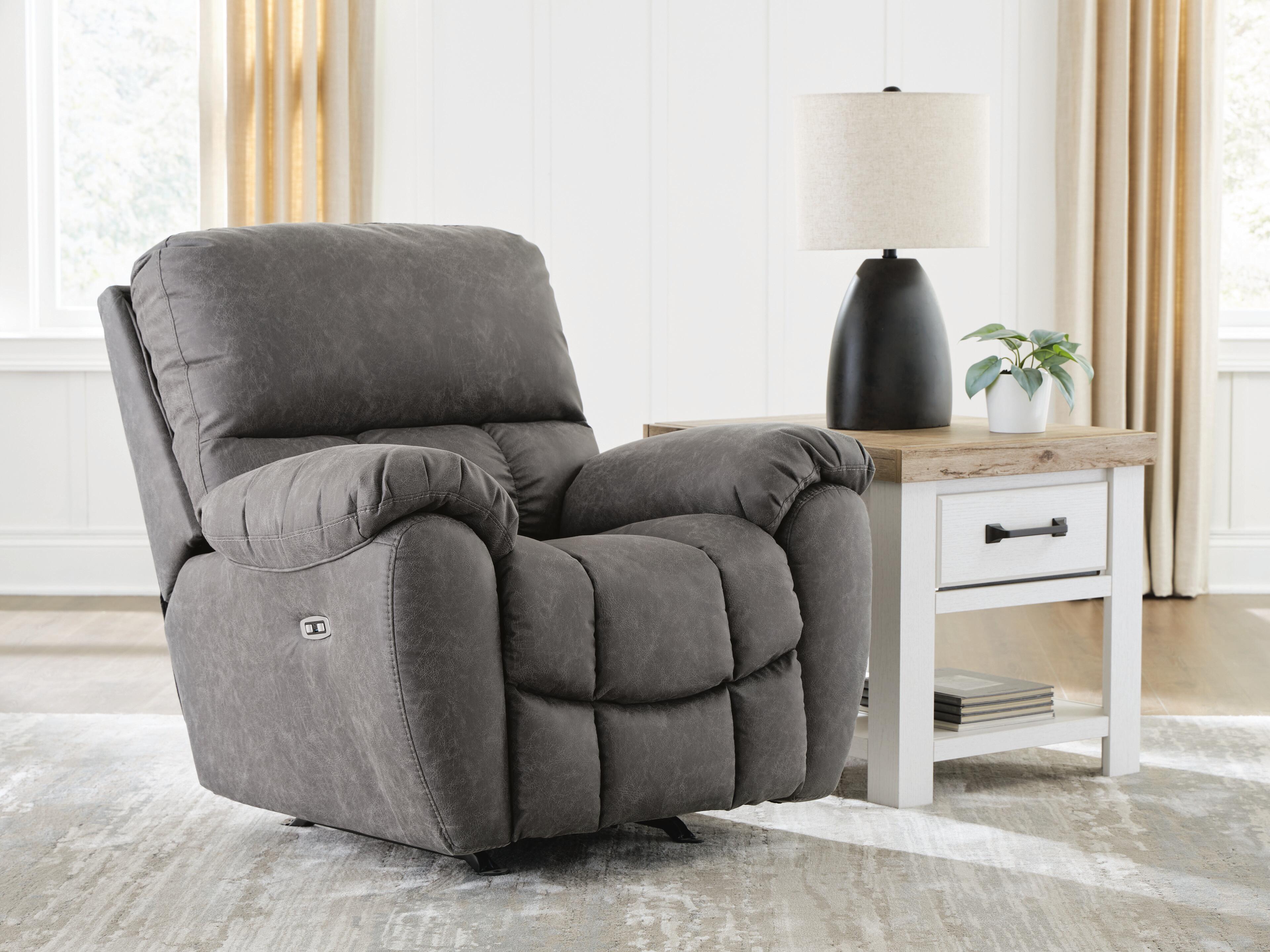 Best Deals Furniture - Ashley Furniture - Bakerstein Power Recliner - PWR Rocker REC/ADJ Headrest - PC1250398