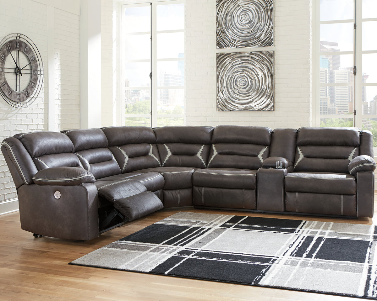 Best Deals Furniture - Ashley Furniture - Kincord 4-Piece Power Reclining Sectional - 4-Piece Power Reclining Sectional / Midnight - 13104S3