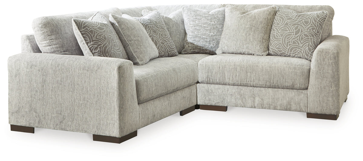 Best Deals Furniture - Ashley Furniture - Regent Park 3-Piece Sectional - RAF 3-Piece Sectional / Pewter - 14404S1