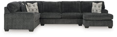 Best Deals Furniture - Ashley Furniture - Hollyview 3-Piece Sectional with Chaise - LAF 3-Piece Sectional with Chaise / Shadow - 15205S1