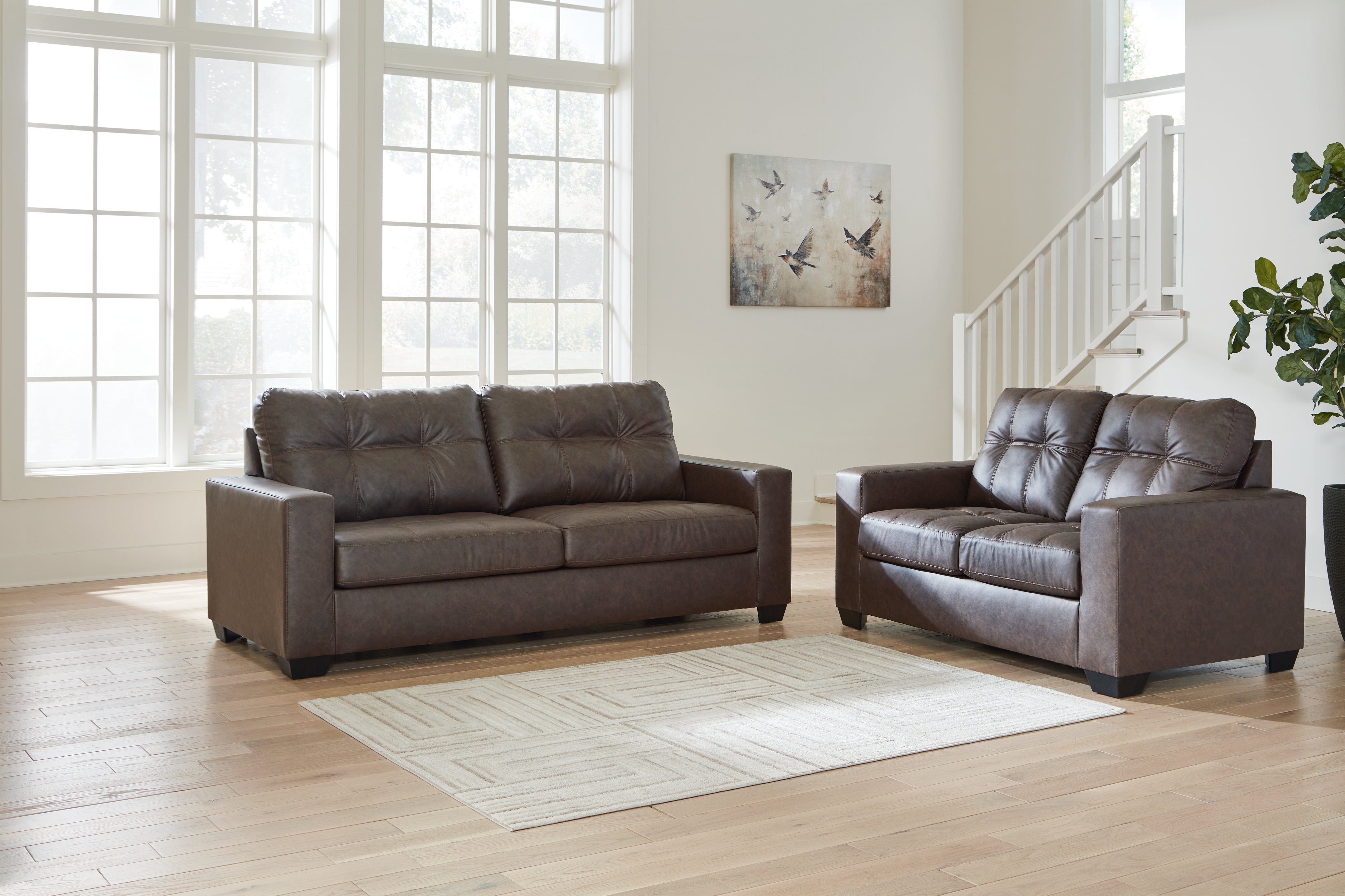 Best Deals Furniture - Ashley Furniture - Barlin Mills Sofa and Loveseat - Sofa and Loveseat / Umber - 17003U1