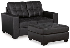 Best Deals Furniture - Ashley Furniture - Barlin Mills Loveseat and Oversized Ottoman - Loveseat and Oversized Ottoman / Carbon - 17004U3