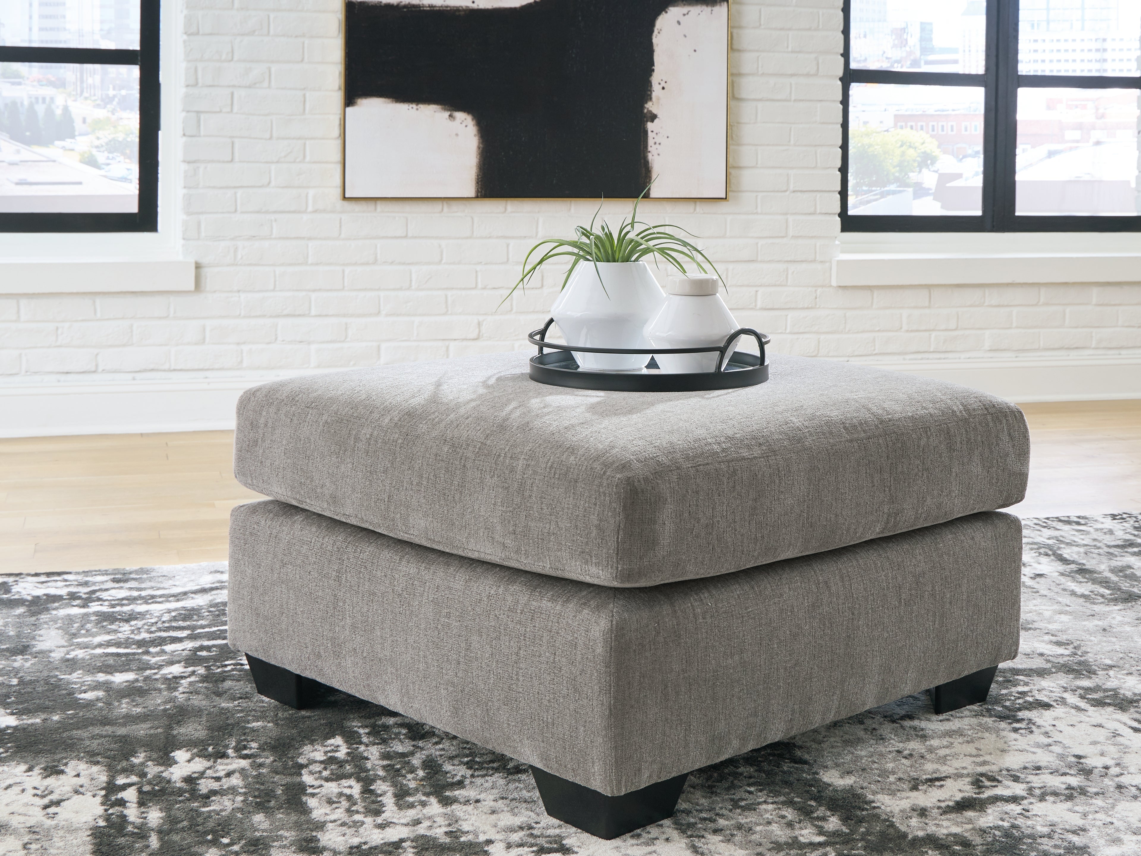 Best Deals Furniture - Ashley Furniture - Lanelly Oversized Accent Ottoman - Oversized Accent Ottoman / Alloy - 1750408