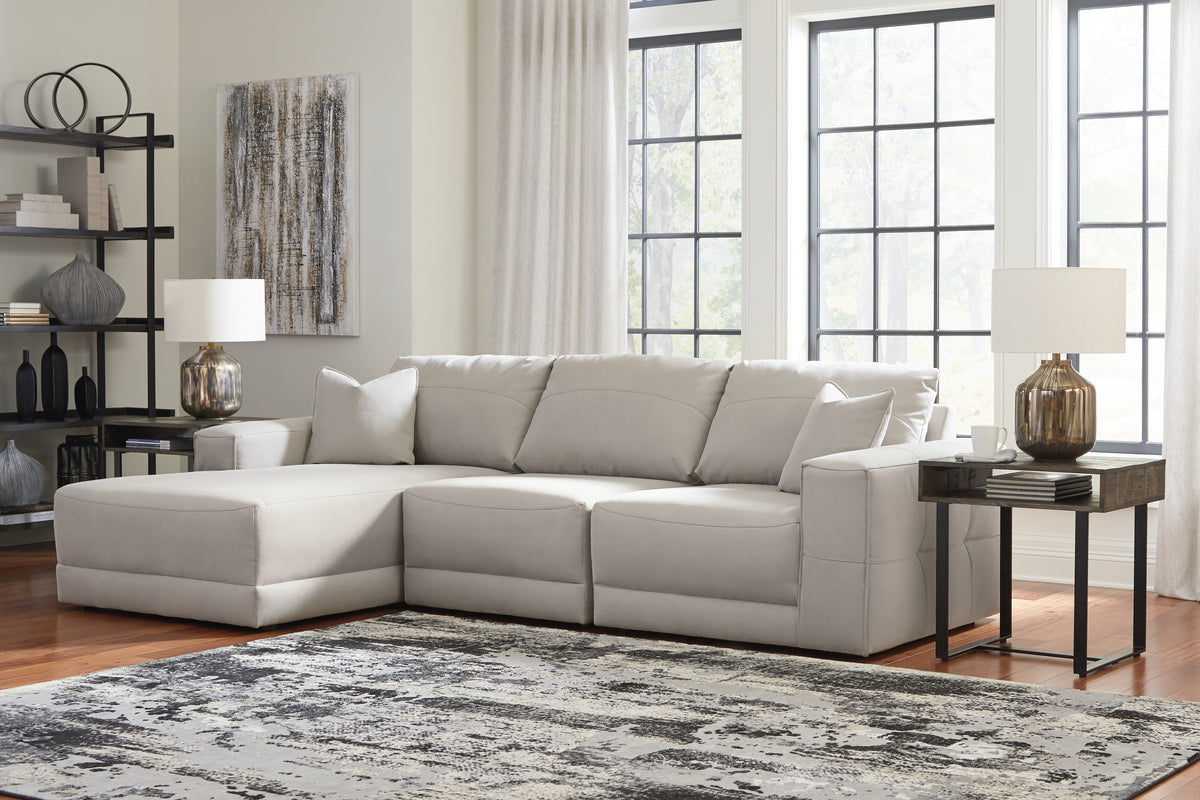 Best Deals Furniture - Ashley Furniture - Next-Gen Gaucho 3-Piece Sectional Sofa with Chaise - RAF 3-Piece Sectional Sofa with Chaise / Gray - 18304S1