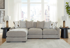 Best Deals Furniture - Ashley Furniture - Aslan Court 3-Piece Sofa Sectional with Chaise - RAF 3-Piece Sofa Sectional with Chaise / Pebble - 20305S3