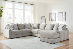 Best Deals Furniture - Ashley Furniture - Aslan Court 6-Piece Sectional with Chaise - RAF 6-Piece Sectional with Chaise / Flax - 20305S8