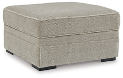 Calnita Oversized Swivel Chair and Ottoman
