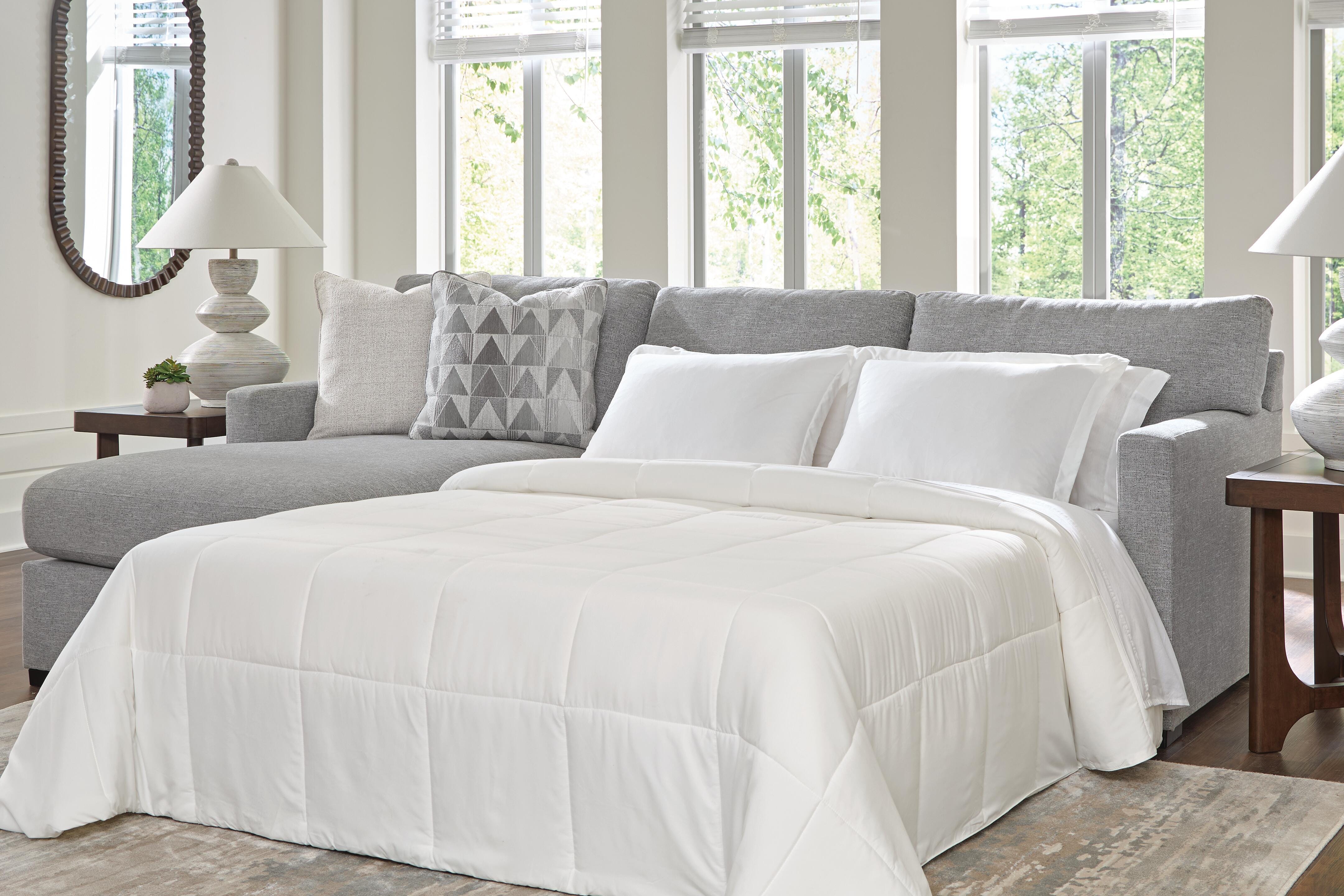 Best Deals Furniture - Ashley Furniture - UrbanCrest 2-Piece Sleeper Sectional with Chaise - RAF 2-Piece Sleeper Sectional with Chaise / Pewter - PC20804S4