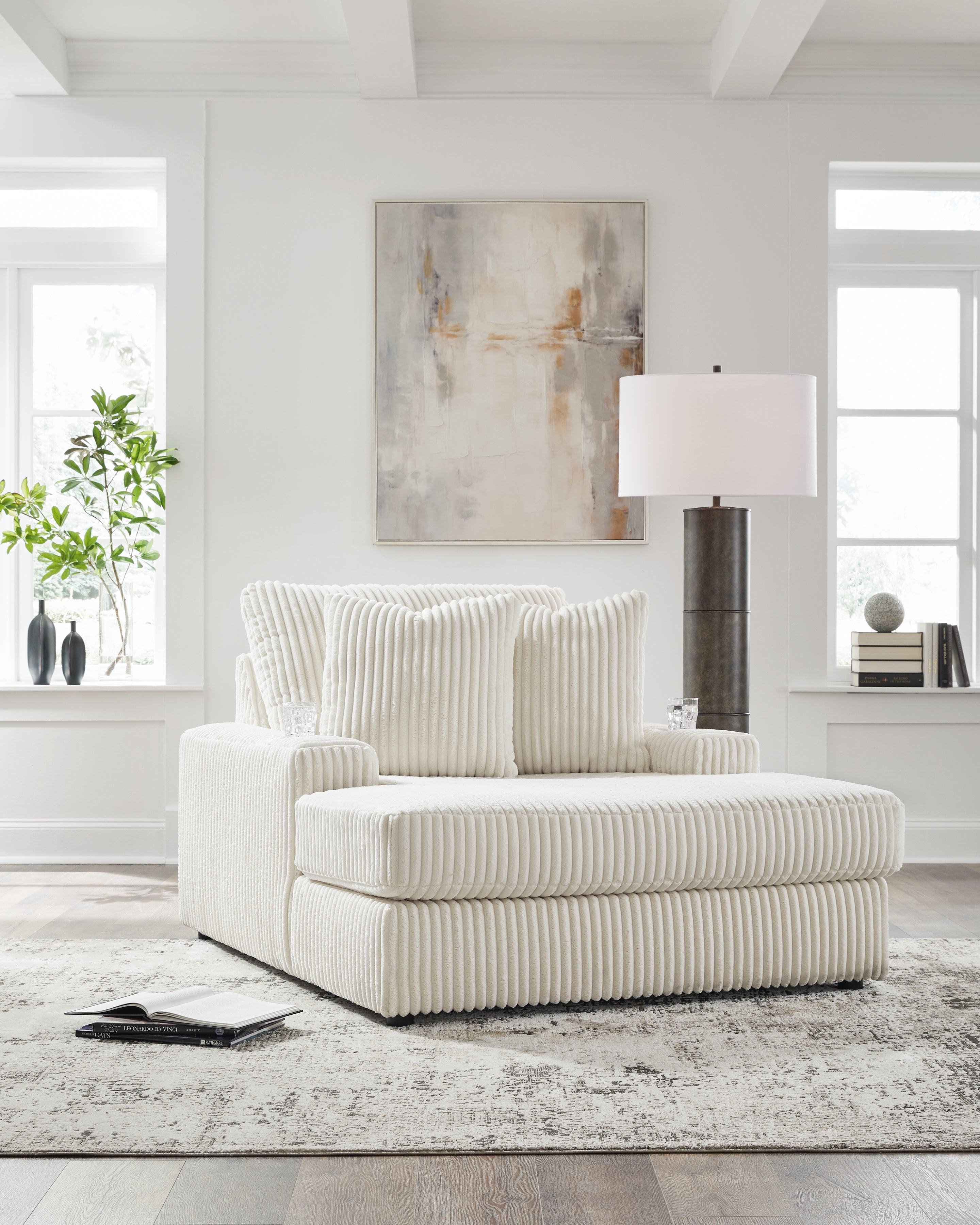 Lindyn 2-Piece Sectional, Chaise and Oversized Ottoman