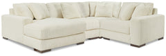 Best Deals Furniture - Ashley Furniture - Lindyn 4-Piece Sectional with Chaise - RAF 4-Piece Sectional with Chaise / Ivory - 21104S17