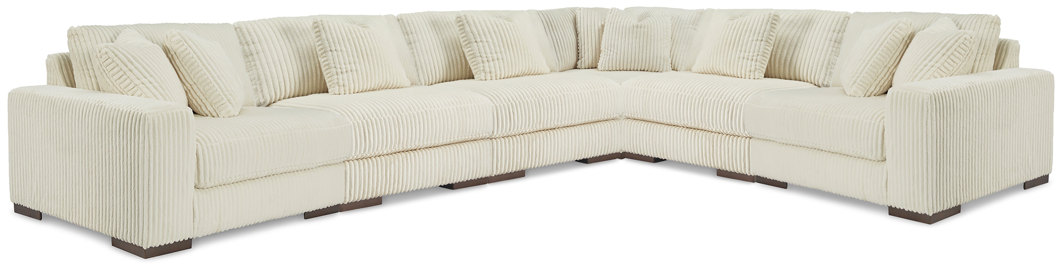 Best Deals Furniture - Ashley Furniture - Lindyn 6-Piece Sectional - RAF 6-Piece Sectional - 21104S20