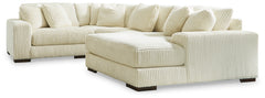 Best Deals Furniture - Ashley Furniture - Lindyn 4-Piece Sectional with Chaise - RAF 4-Piece Sectional with Chaise / Fog - 21105S17