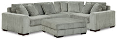 Best Deals Furniture - Ashley Furniture - Lindyn 4-Piece Sectional and Ottoman - 4-Piece Sectional and Ottoman / Fog - 21105U7