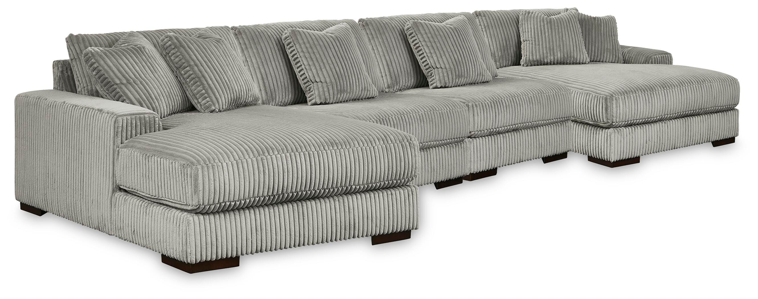 Best Deals Furniture - Ashley Furniture - Lindyn 4-Piece Sectional with Double Chaise - 4-Piece Sectional with Double Chaise - 21105S20