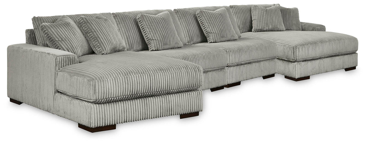 Best Deals Furniture - Ashley Furniture - Lindyn 4-Piece Sectional with Double Chaise - 4-Piece Sectional with Double Chaise - 21105S20