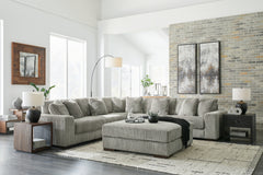 Best Deals Furniture - Ashley Furniture - Lindyn 5-Piece Sectional and Ottoman - 5-Piece Sectional and Ottoman / Fog - 21105U2
