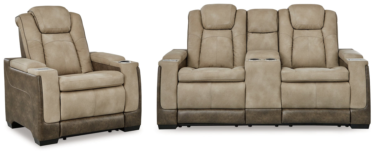 Best Deals Furniture - Ashley Furniture - Next-Gen DuraPella Power Reclining Loveseat and Power Recliner - Power Reclining Loveseat and Power Recliner / Sand - 22003U3