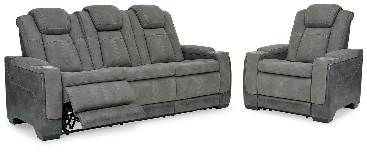 Best Deals Furniture - Ashley Furniture - Next-Gen Durapella Power Reclining Sofa and Power Recliner - Power Reclining Sofa and Power Recliner - 22004U3