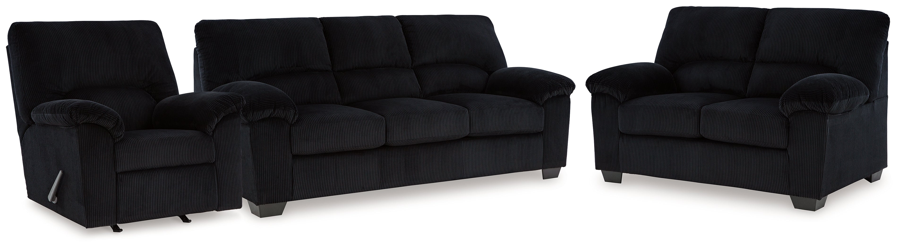 Best Deals Furniture - Ashley Furniture - SimpleJoy Sofa, Loveseat and Recliner - Sofa, Loveseat and Recliner - 24204U2