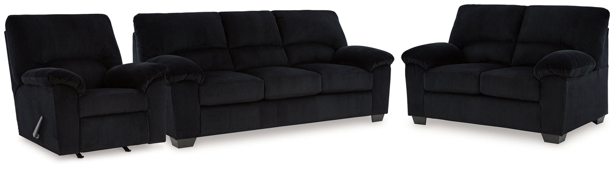 Best Deals Furniture - Ashley Furniture - SimpleJoy Sofa, Loveseat and Recliner - Sofa, Loveseat and Recliner - 24204U2