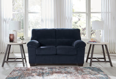 Best Deals Furniture - Ashley Furniture - SimpleJoy Loveseat - Loveseat / Navy - 2420535