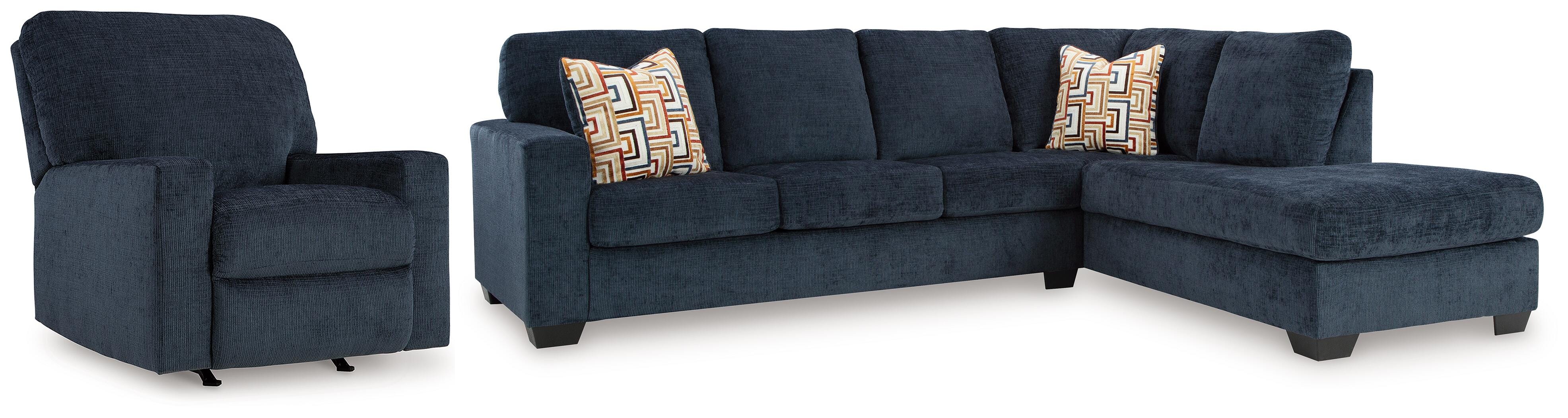 Best Deals Furniture - Ashley Furniture - Aviemore 2-Piece Sectional and Recliner - 2-Piece Sectional and Recliner - 24303U6