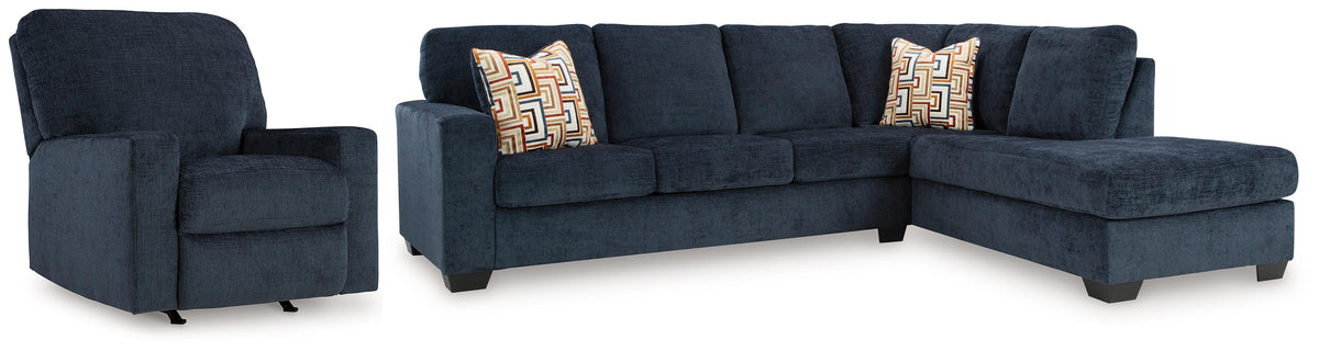 Best Deals Furniture - Ashley Furniture - Aviemore 2-Piece Sectional and Recliner - 2-Piece Sectional and Recliner - 24303U6
