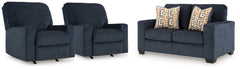 Best Deals Furniture - Ashley Furniture - Aviemore Loveseat and 2 Recliners - Loveseat and 2 Recliners - 24303U4