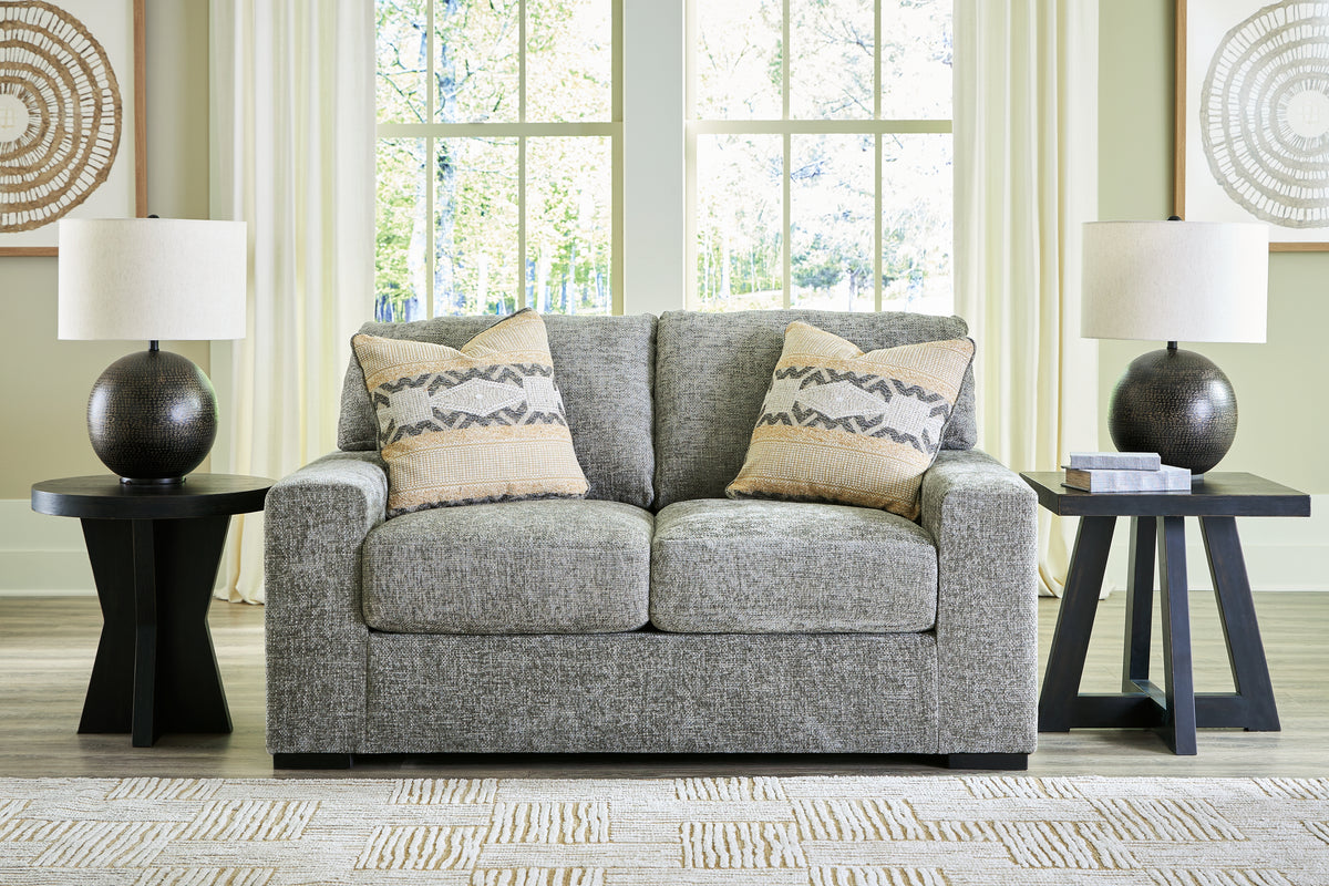 Best Deals Furniture - Ashley Furniture - Dunmor Loveseat - Loveseat / Graphite - 2490435