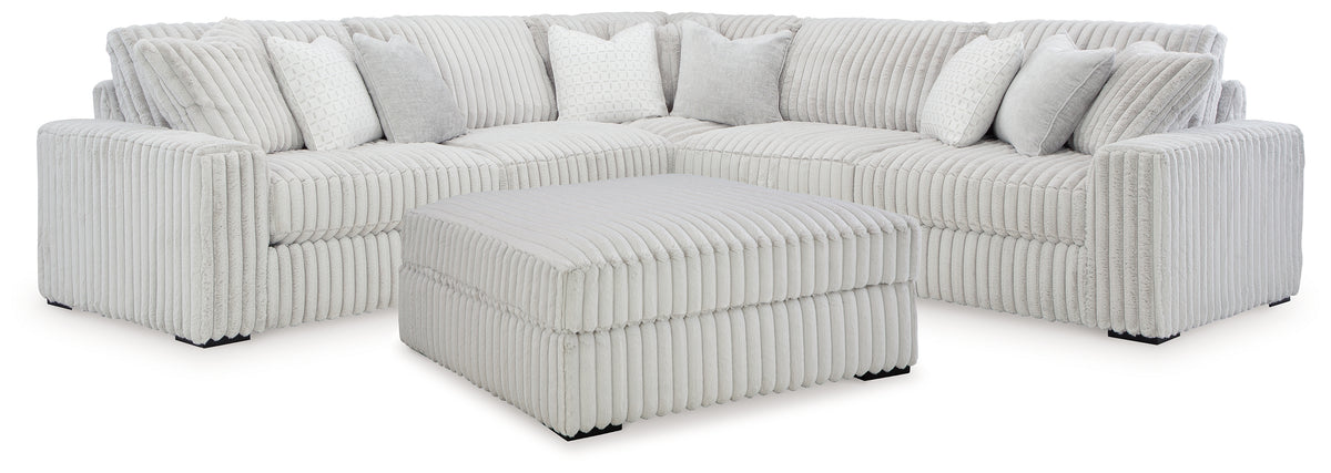 Best Deals Furniture - Ashley Furniture - Stupendous 3-Piece Sectional and Ottoman - 3-Piece Sectional and Ottoman / Alloy - 25903U6