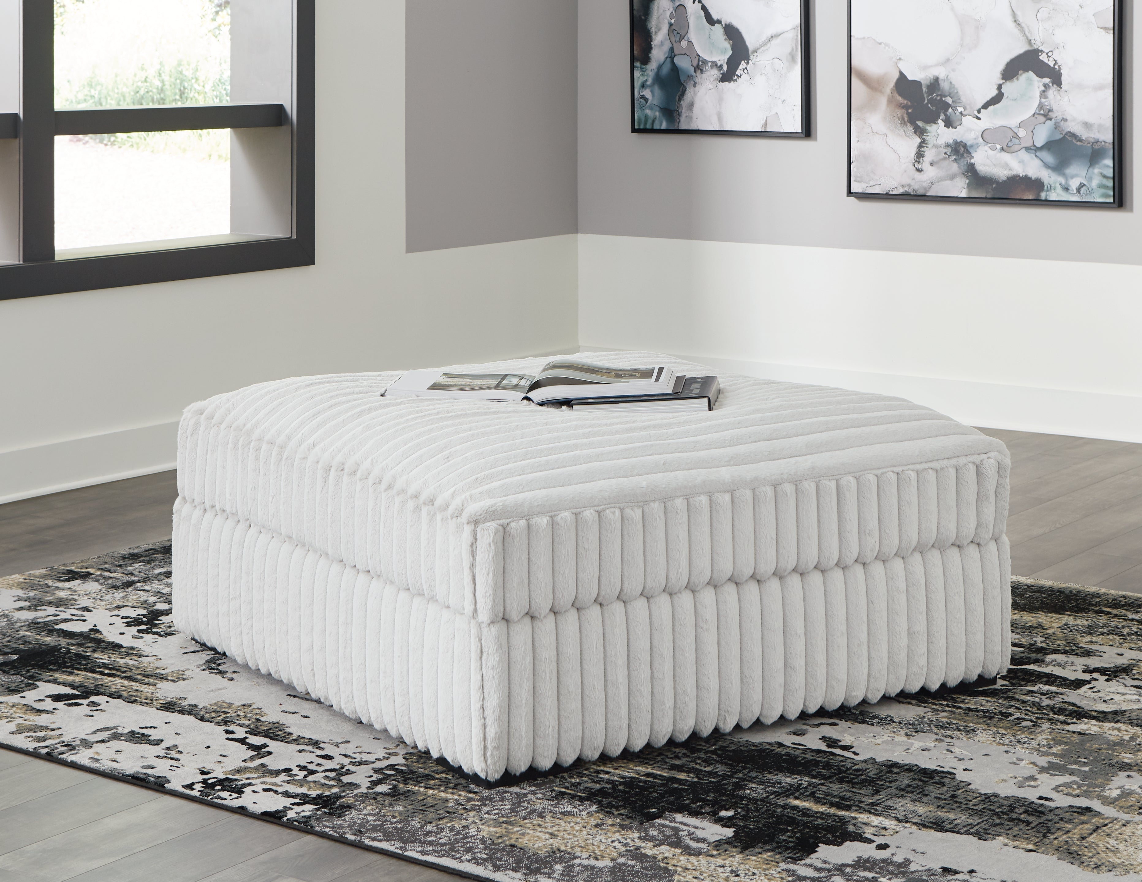 Best Deals Furniture - Ashley Furniture - Stupendous Oversized Accent Ottoman - Oversized Accent Ottoman / Alloy - 2590308