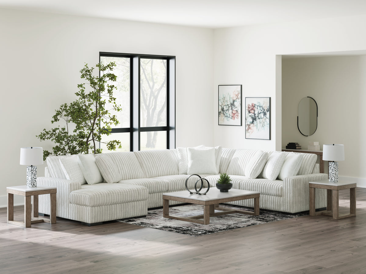 Best Deals Furniture - Ashley Furniture - Stupendous 5-Piece Sectional with Chaise - LAF 5-Piece Sectional with Chaise / Alloy - 25903S9