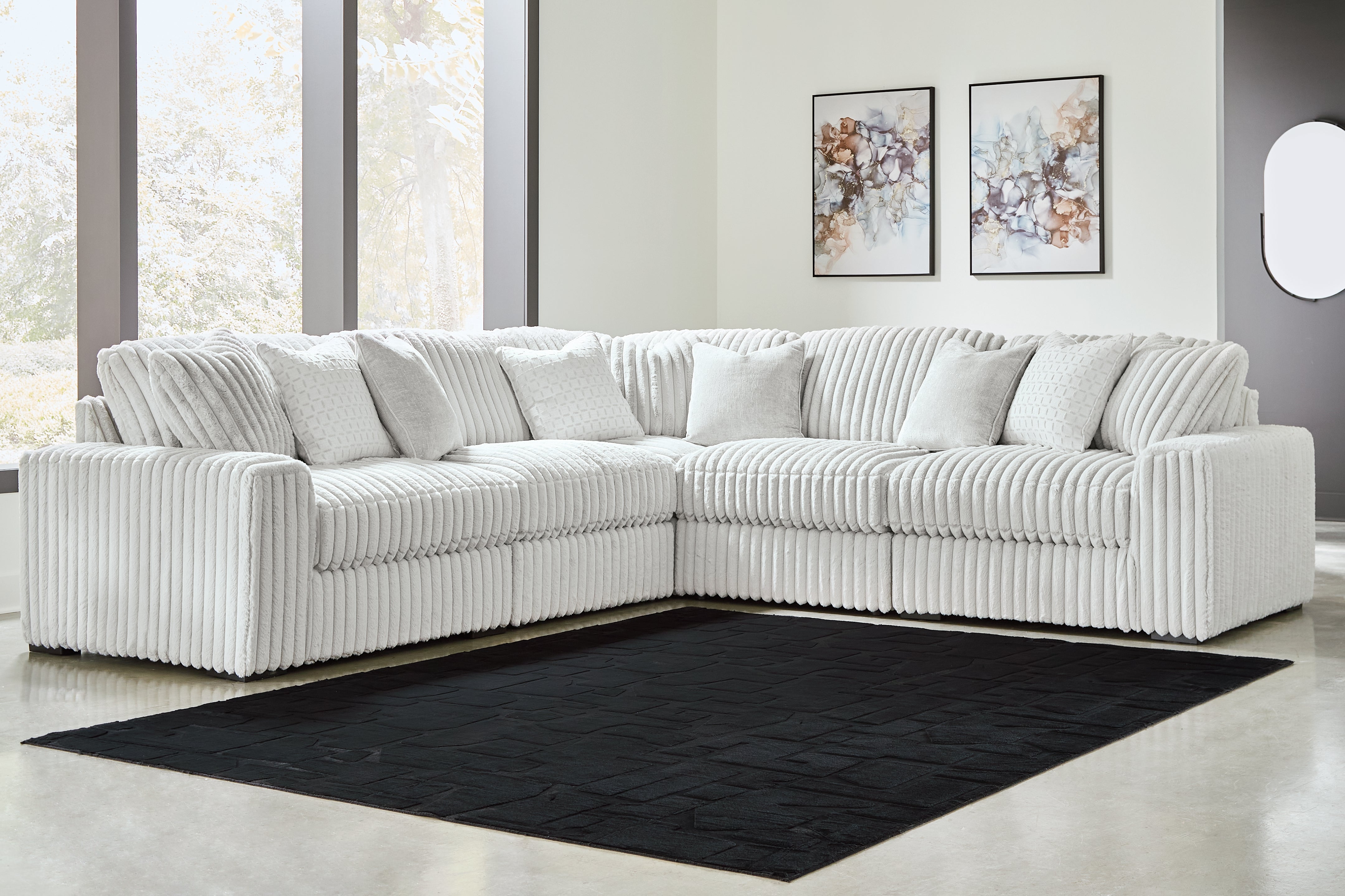 Best Deals Furniture - Ashley Furniture - Stupendous 5-Piece Sectional - RAF 5-Piece Sectional / Alloy - 25903S24